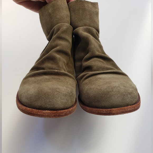 Kork-ease Giba Ankle Boots Suede Olive Green zip womens 8 - Picture 3 of 8